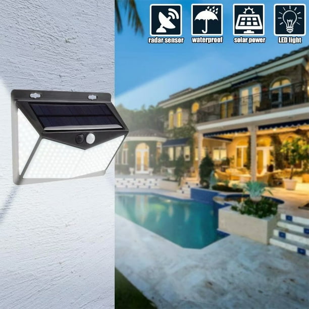208 LED Solar Powered Light Outdoor PIR Motion Sensor Garden Security Wall Lamp*